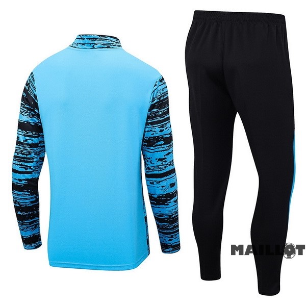 Foot Maillot Pas Cher Ensemble Complet Sudadera Entrainement Al Nassr 2022 2023 Bleu Noir