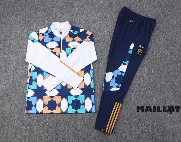 Foot Maillot Pas Cher Ensemble Complet Sudadera Entrainement Algérie 2022 Blanc Bleu