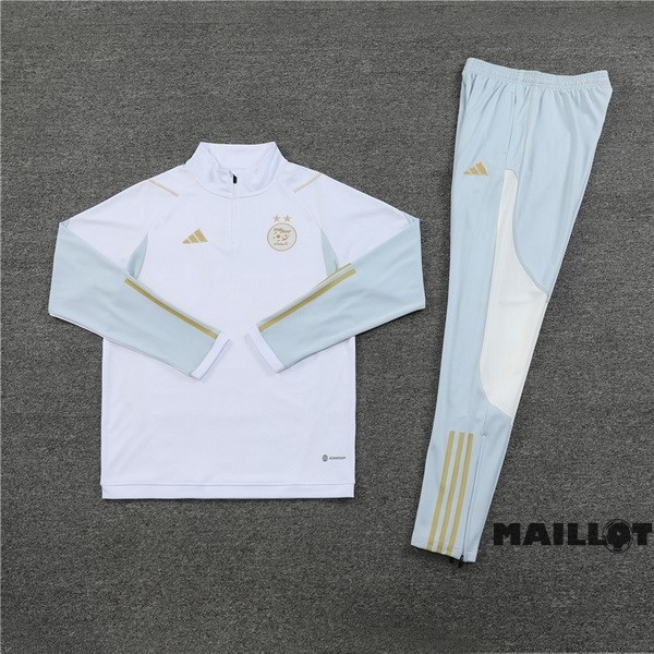 Foot Maillot Pas Cher Ensemble Complet Sudadera Entrainement Algérie 2023 Blanc