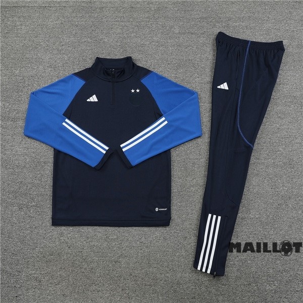 Foot Maillot Pas Cher Ensemble Complet Sudadera Entrainement Algérie 2023 Bleu