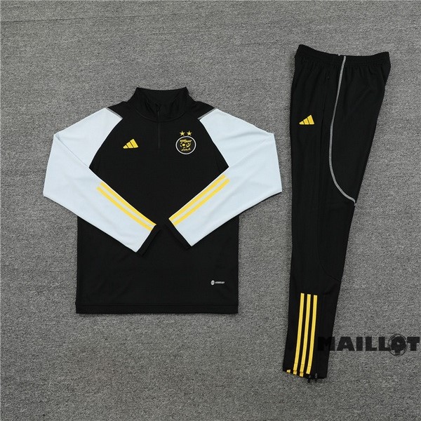 Foot Maillot Pas Cher Ensemble Complet Sudadera Entrainement Algérie 2023 Noir