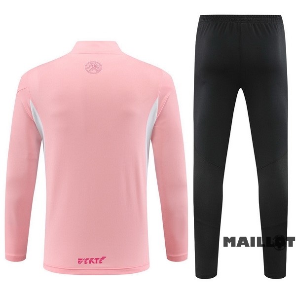 Foot Maillot Pas Cher Ensemble Complet Sudadera Entrainement Algérie 2023 Rose Noir