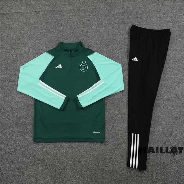 Foot Maillot Pas Cher Ensemble Complet Sudadera Entrainement Algérie 2023 Vert Noir