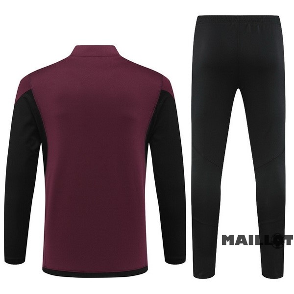 Foot Maillot Pas Cher Ensemble Complet Sudadera Entrainement Allemagne 2022 Bordeaux I Noir