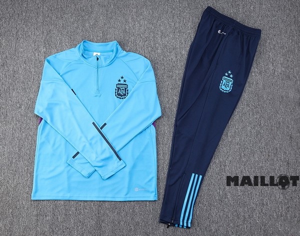 Foot Maillot Pas Cher Ensemble Complet Sudadera Entrainement Argentine 2022 II Bleu