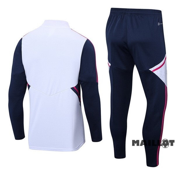 Foot Maillot Pas Cher Ensemble Complet Sudadera Entrainement Arsenal 2022 2023 Blanc Bleu Marine