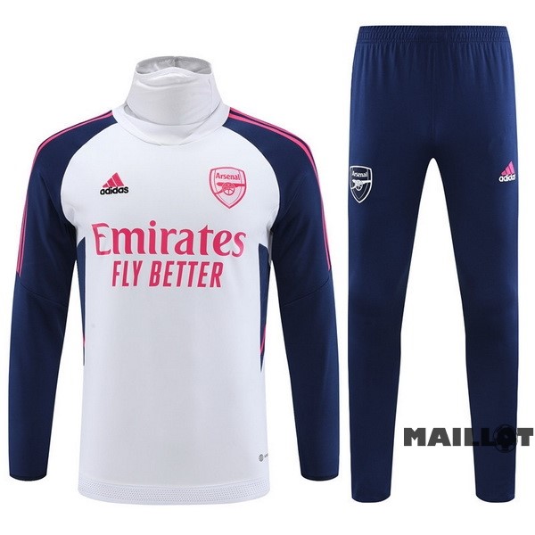 Foot Maillot Pas Cher Ensemble Complet Sudadera Entrainement Arsenal 2022 2023 Blanc I Bleu Marine