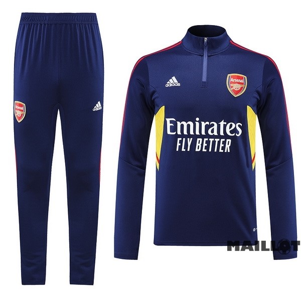 Foot Maillot Pas Cher Ensemble Complet Sudadera Entrainement Arsenal 2022 2023 Bleu Marine