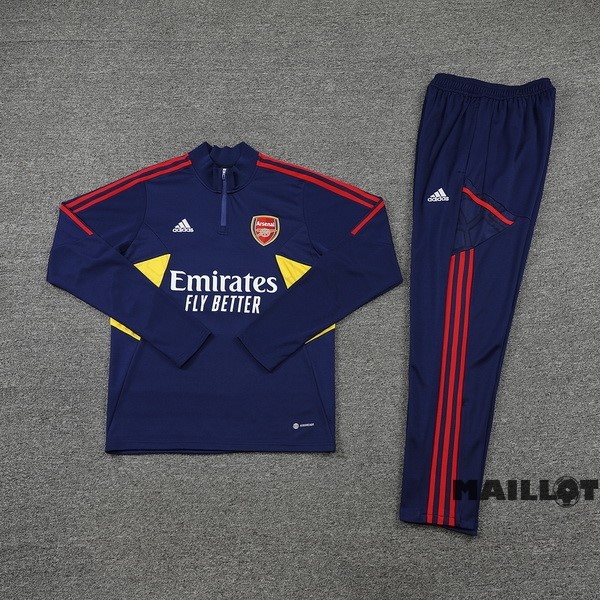 Foot Maillot Pas Cher Ensemble Complet Sudadera Entrainement Arsenal 2022 2023 Bleu Marine