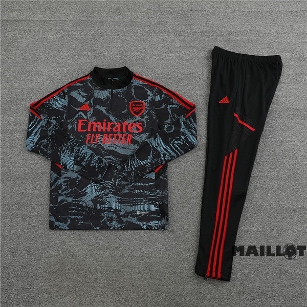 Foot Maillot Pas Cher Ensemble Complet Sudadera Entrainement Arsenal 2022 2023 Vert II Noir