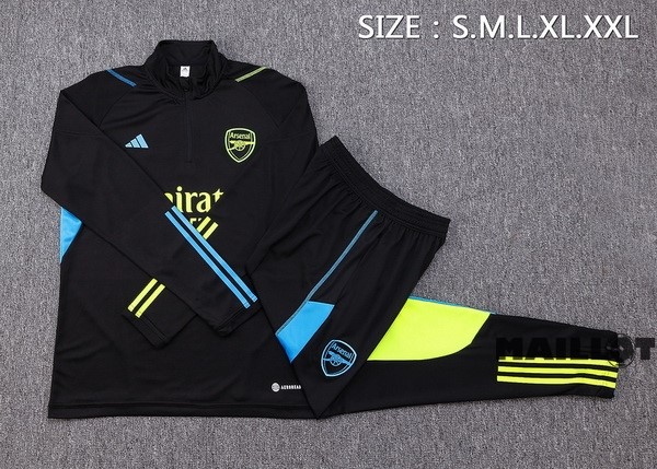 Foot Maillot Pas Cher Ensemble Complet Sudadera Entrainement Arsenal 2023 2024 Jaune I Noir