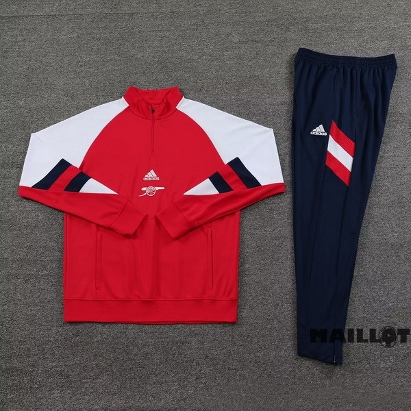 Foot Maillot Pas Cher Ensemble Complet Sudadera Entrainement Arsenal 2023 2024 Rouge Blanc Bleu