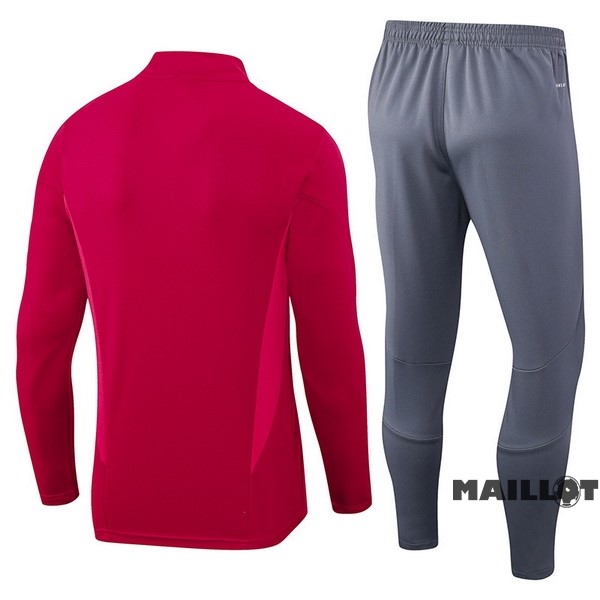 Foot Maillot Pas Cher Ensemble Complet Sudadera Entrainement Arsenal 2023 2024 Rouge Gris