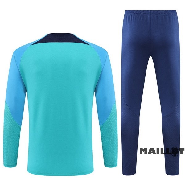 Foot Maillot Pas Cher Ensemble Complet Sudadera Entrainement Barcelona 2022 2023 Bleu II Vert
