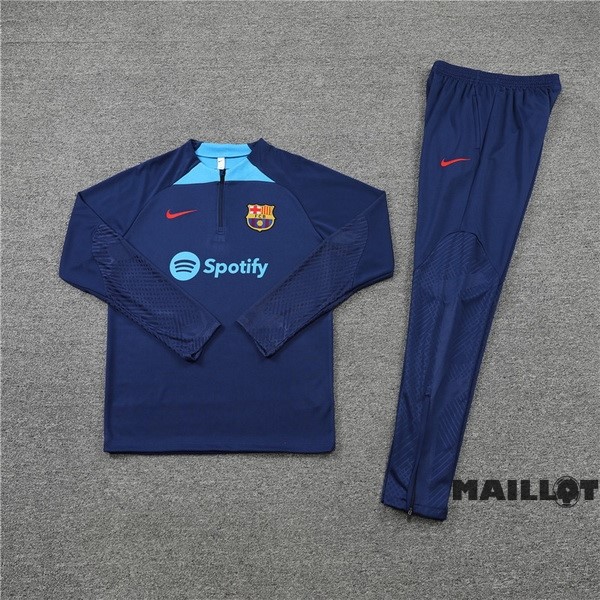 Foot Maillot Pas Cher Ensemble Complet Sudadera Entrainement Barcelona 2022 2023 Bleu Marine