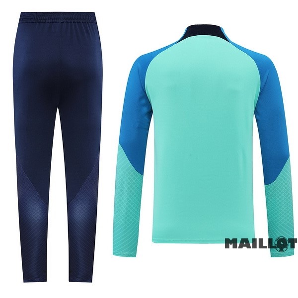 Foot Maillot Pas Cher Ensemble Complet Sudadera Entrainement Barcelona 2022 2023 Bleu Marine