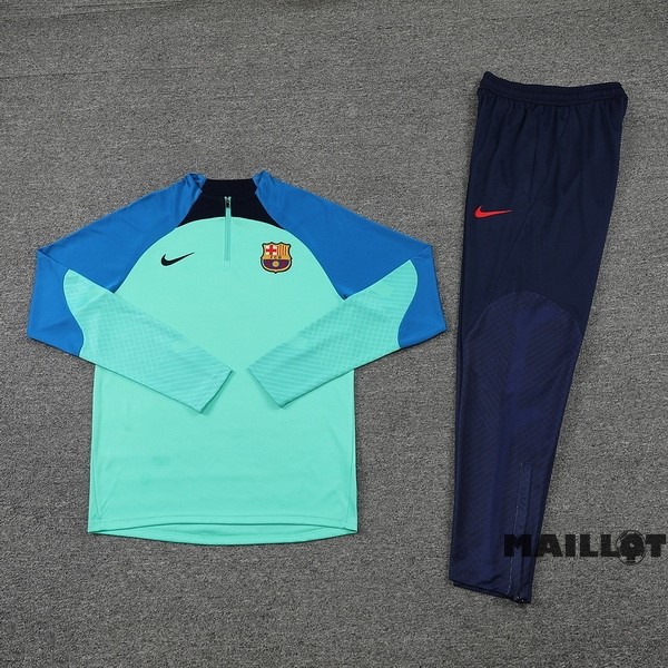 Foot Maillot Pas Cher Ensemble Complet Sudadera Entrainement Barcelona 2022 2023 Bleu Marine