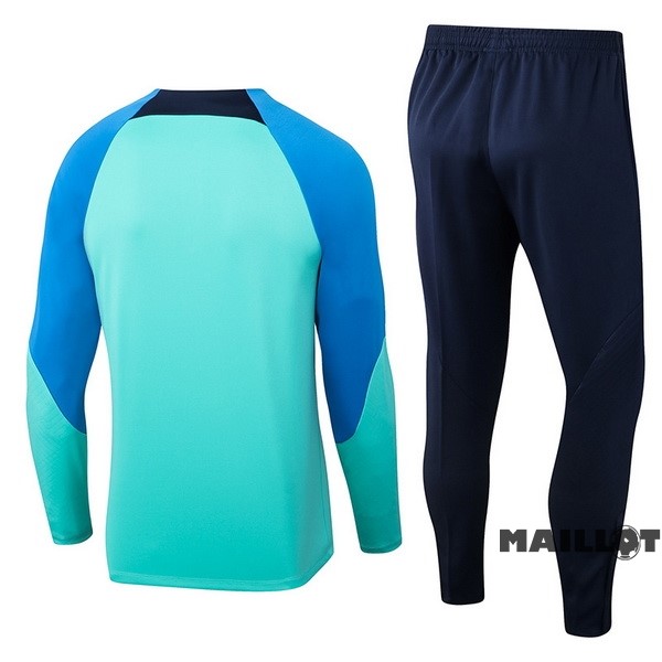 Foot Maillot Pas Cher Ensemble Complet Sudadera Entrainement Barcelona 2022 2023 Bleu Vert