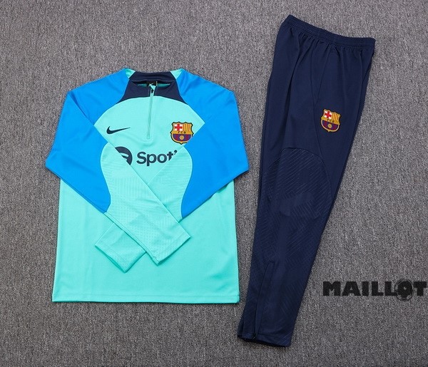 Foot Maillot Pas Cher Ensemble Complet Sudadera Entrainement Barcelona 2022 2023 Bleu Vert