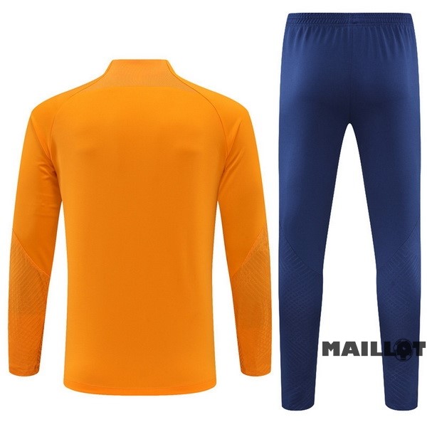 Foot Maillot Pas Cher Ensemble Complet Sudadera Entrainement Barcelona 2022 2023 Jaune Bleu