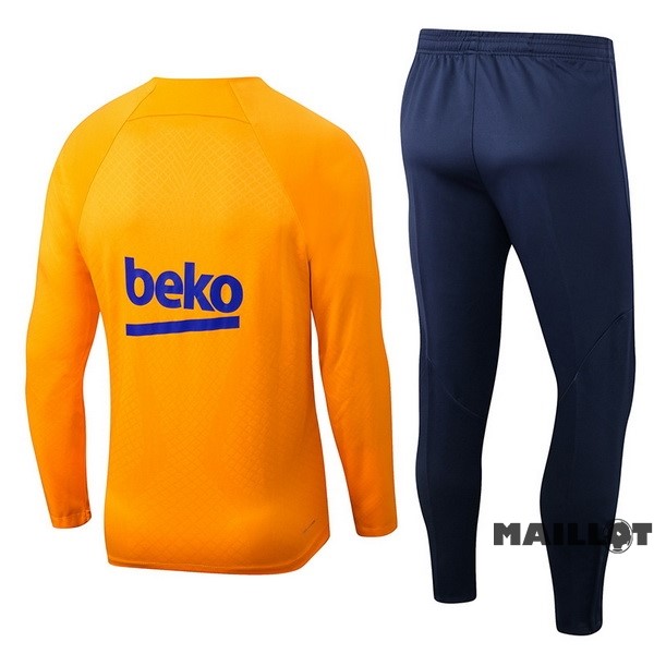 Foot Maillot Pas Cher Ensemble Complet Sudadera Entrainement Barcelona 2022 2023 Orange Bleu