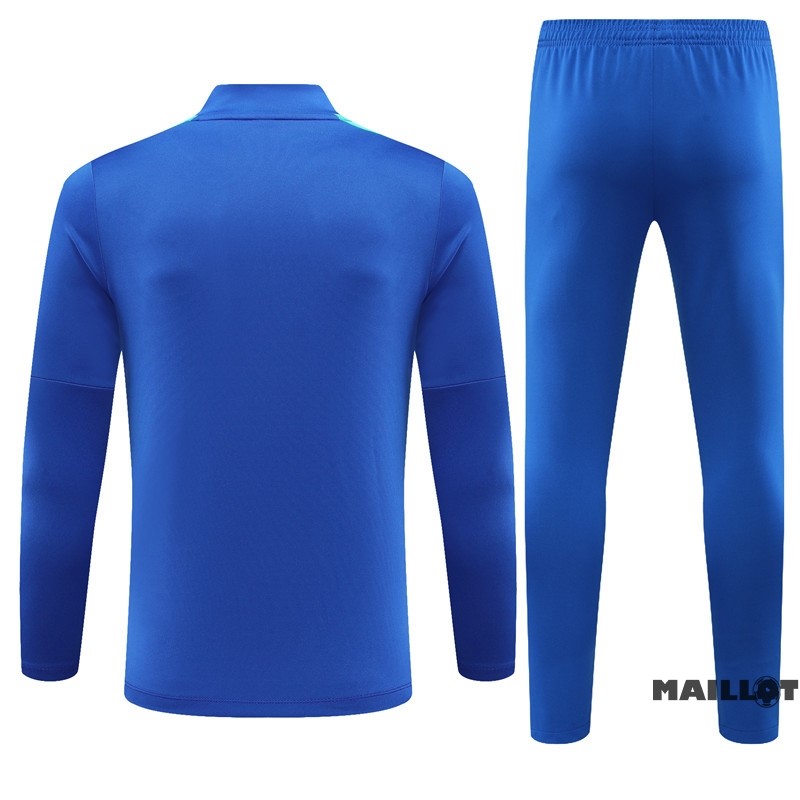 Foot Maillot Pas Cher Ensemble Complet Sudadera Entrainement Barcelona 2023 2024 Bleu Vert