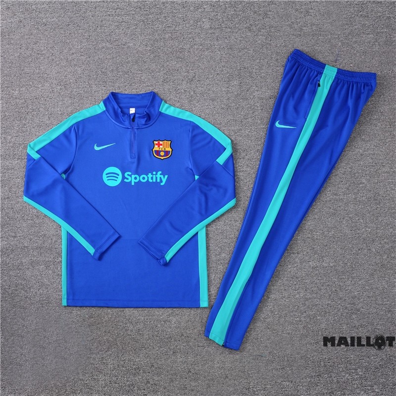 Foot Maillot Pas Cher Ensemble Complet Sudadera Entrainement Barcelona 2023 2024 Bleu Vert