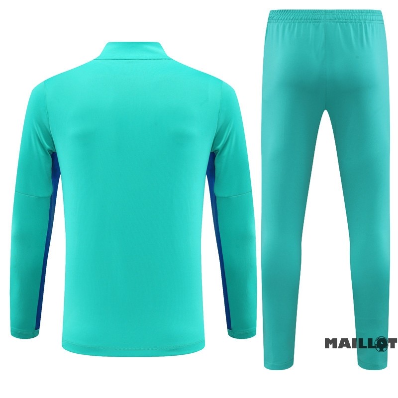 Foot Maillot Pas Cher Ensemble Complet Sudadera Entrainement Barcelona 2023 2024 Vert Bleu