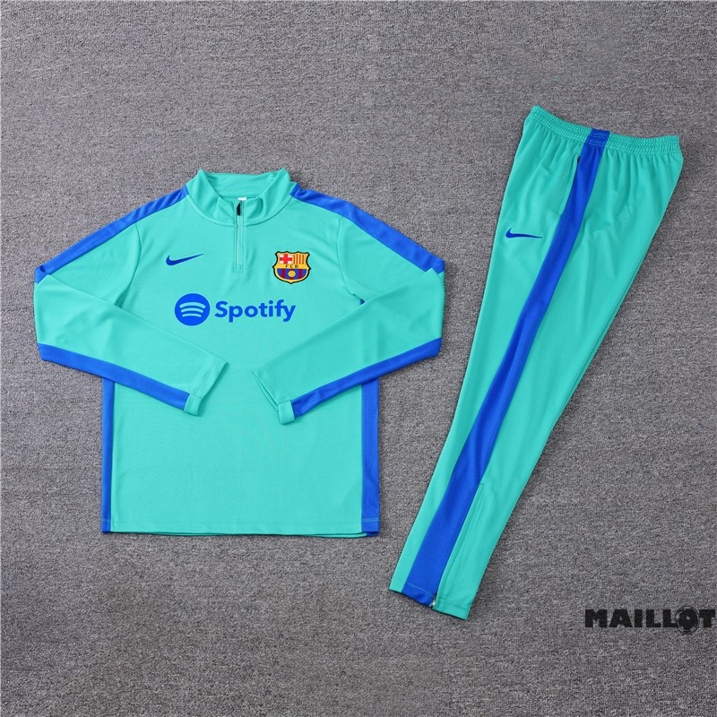 Foot Maillot Pas Cher Ensemble Complet Sudadera Entrainement Barcelona 2023 2024 Vert Bleu
