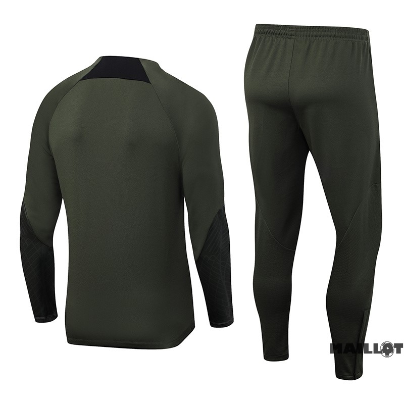 Foot Maillot Pas Cher Ensemble Complet Sudadera Entrainement Barcelona 2023 2024 Vert Marine