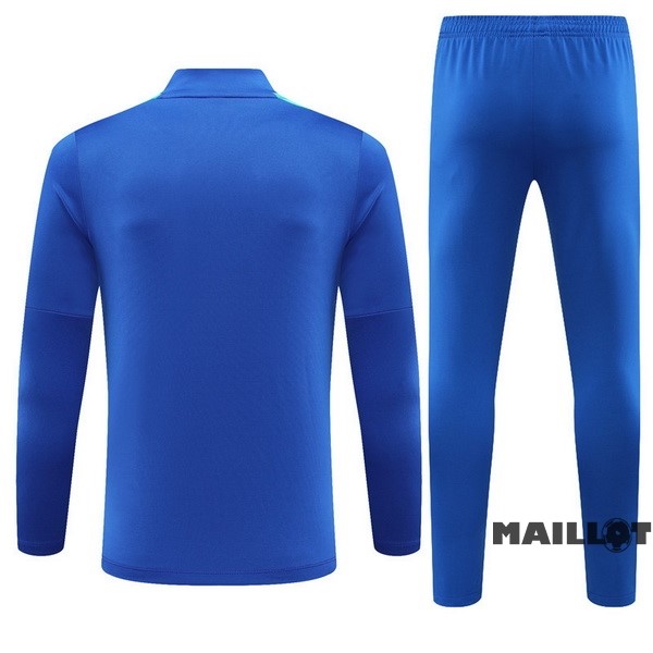 Foot Maillot Pas Cher Ensemble Complet Sudadera Entrainement Barcelona Enfant 2023 2024 Bleu Vert