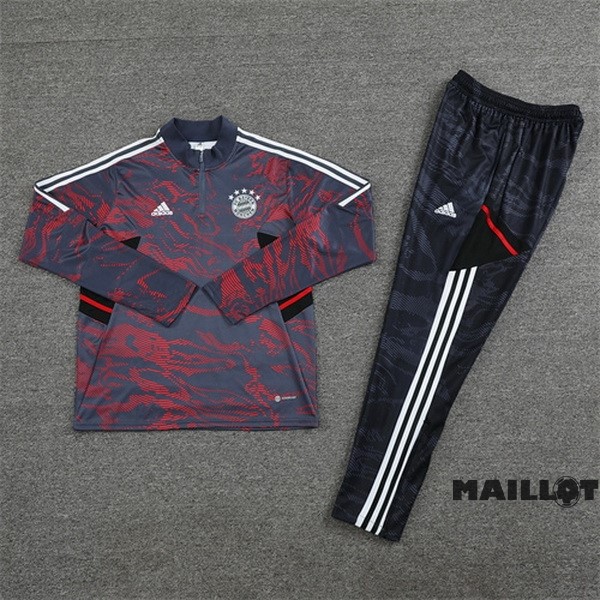 Foot Maillot Pas Cher Ensemble Complet Sudadera Entrainement Bayern Múnich 2022 2023 Gris Rouge