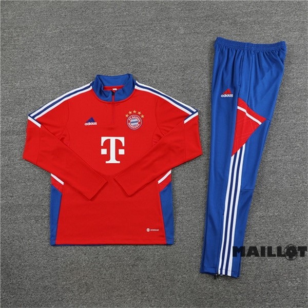 Foot Maillot Pas Cher Ensemble Complet Sudadera Entrainement Bayern Múnich 2023 2024 Rouge Bleu