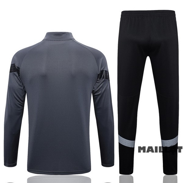 Foot Maillot Pas Cher Ensemble Complet Sudadera Entrainement Borussia Dortmund 2022 2023 Gris Noir