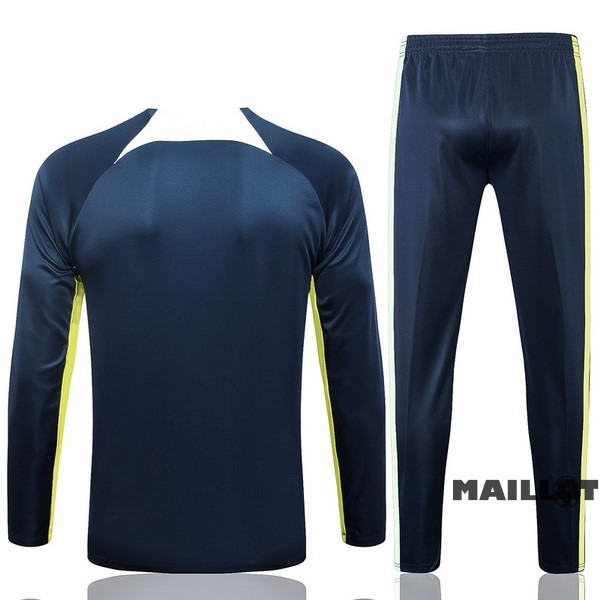 Foot Maillot Pas Cher Ensemble Complet Sudadera Entrainement Brésil 2023 Bleu Marine Vert