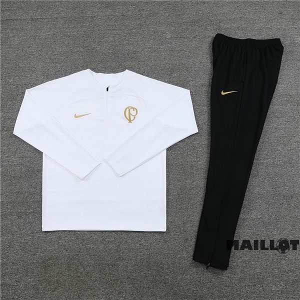 Foot Maillot Pas Cher Ensemble Complet Sudadera Entrainement Corinthians Paulista 2023 2024 I Blanc