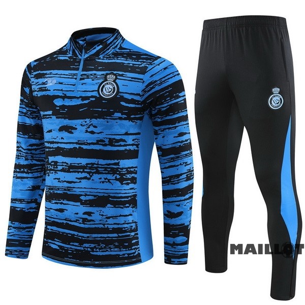 Foot Maillot Pas Cher Ensemble Complet Sudadera Entrainement Enfant Al Nassr 2022 2023 Bleu I Noir