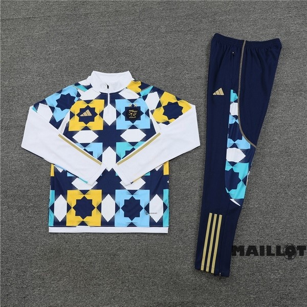 Foot Maillot Pas Cher Ensemble Complet Sudadera Entrainement Enfant Algérie 2023 Blanc