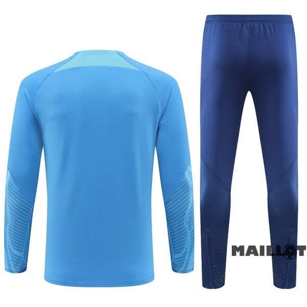 Foot Maillot Pas Cher Ensemble Complet Sudadera Entrainement Enfant Angleterre 2022 Bleu