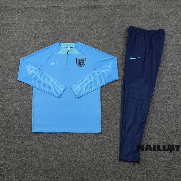 Foot Maillot Pas Cher Ensemble Complet Sudadera Entrainement Enfant Angleterre 2022 Bleu