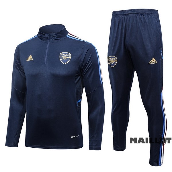 Foot Maillot Pas Cher Ensemble Complet Sudadera Entrainement Enfant Arsenal 2023 2024 Bleu Marine