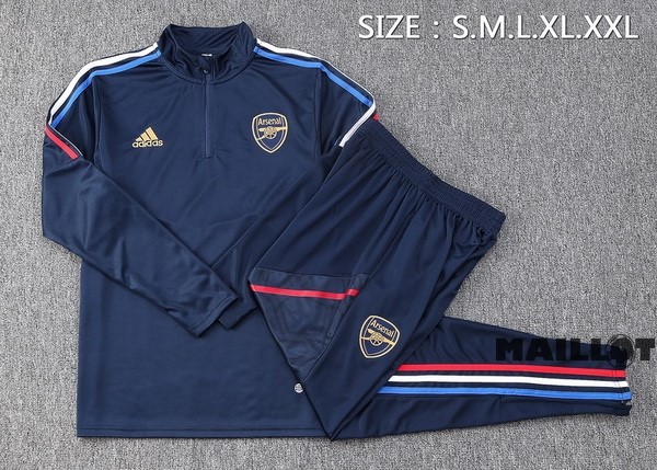 Foot Maillot Pas Cher Ensemble Complet Sudadera Entrainement Enfant Arsenal 2023 2024 Bleu Marine