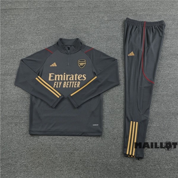 Foot Maillot Pas Cher Ensemble Complet Sudadera Entrainement Enfant Arsenal 2023 2024 Gris Marine