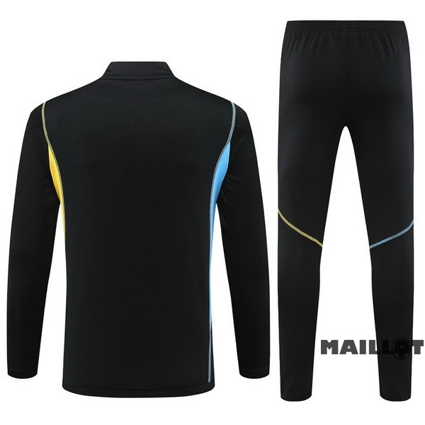 Foot Maillot Pas Cher Ensemble Complet Sudadera Entrainement Enfant Arsenal 2023 2024 Noir III Jaune