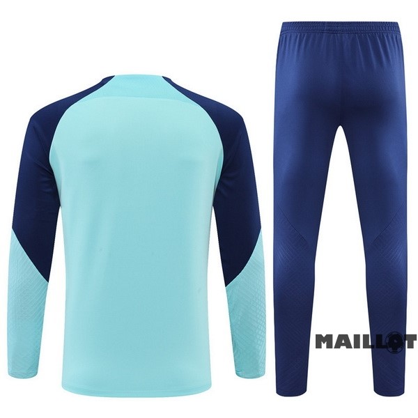 Foot Maillot Pas Cher Ensemble Complet Sudadera Entrainement Enfant Atlético Madrid 2022 2023 Bleu