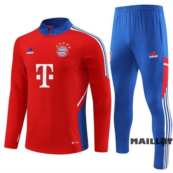 Foot Maillot Pas Cher Ensemble Complet Sudadera Entrainement Enfant Bayern Múnich 2023 2024 Rouge Bleu