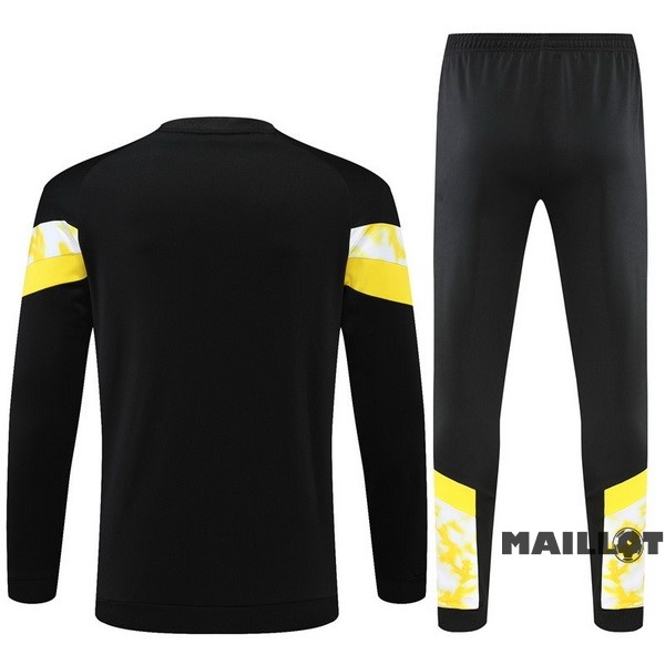 Foot Maillot Pas Cher Ensemble Complet Sudadera Entrainement Enfant Borussia Dortmund 2022 2023 Noir Jaune