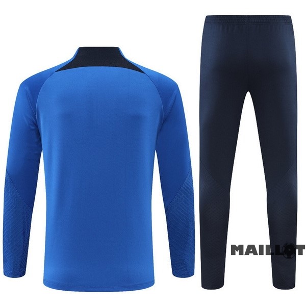 Foot Maillot Pas Cher Ensemble Complet Sudadera Entrainement Enfant Chelsea 2022 2023 Bleu