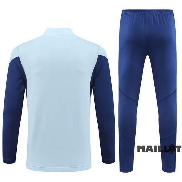 Foot Maillot Pas Cher Ensemble Complet Sudadera Entrainement Enfant Espagne 2022 Bleu I Clair
