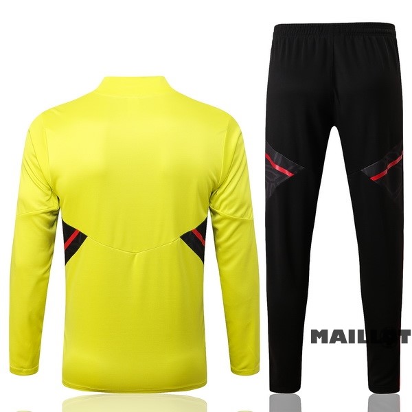Foot Maillot Pas Cher Ensemble Complet Sudadera Entrainement Enfant Flamengo 2022 2023 Jaune Noir